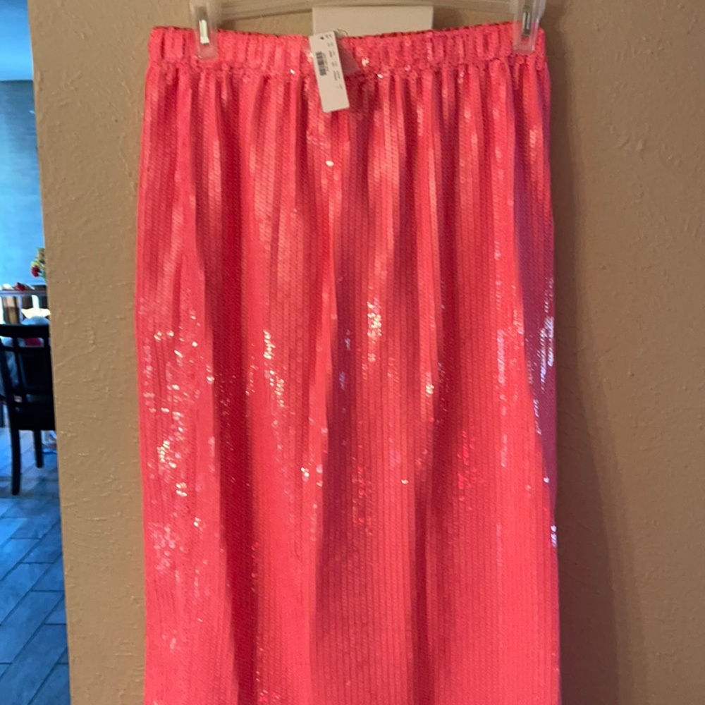 NWT JCrew pink sequin skirt